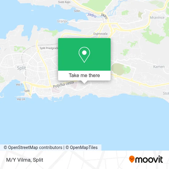 M/Y Vilma map