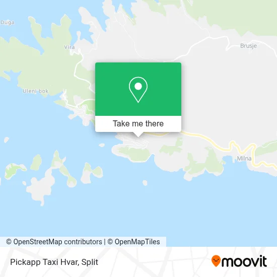 Pickapp Taxi Hvar map