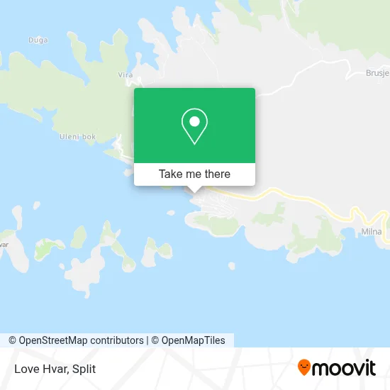 Love Hvar map