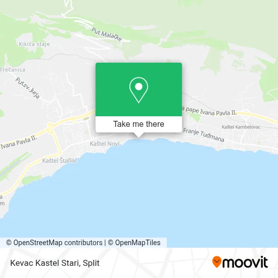 Kevac Kastel Stari map