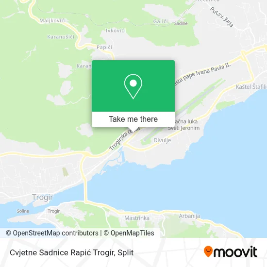 Cvjetne Sadnice Rapić Trogir map