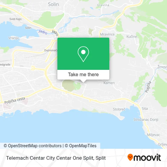 Telemach Centar City Centar One Split map
