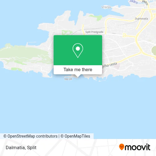 Dalmatia map