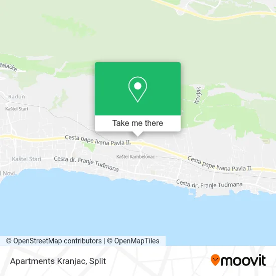 Apartments Kranjac map