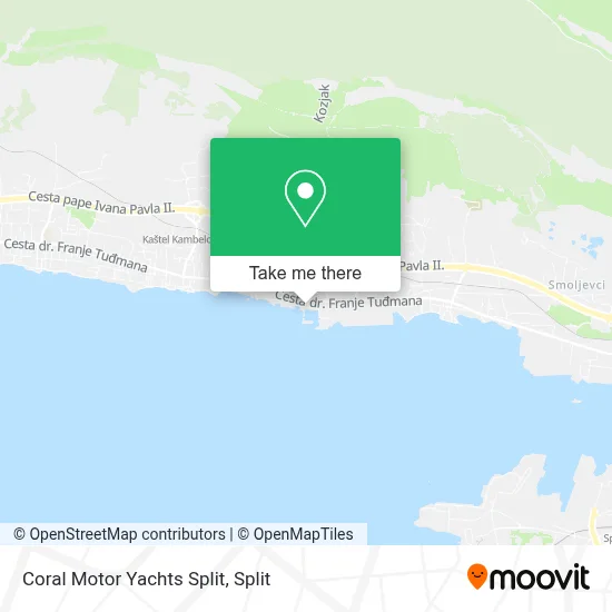 Coral Motor Yachts Split map