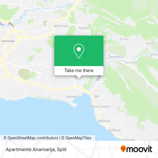 Apartments Anamarija map
