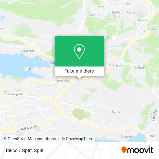 Bilice / Split map
