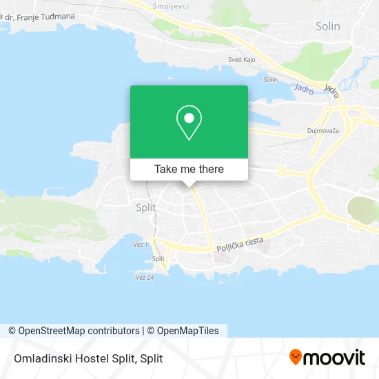 Omladinski Hostel Split map