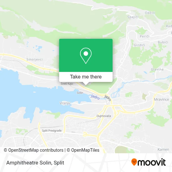 Amphitheatre Solin map