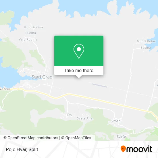 Poje Hvar map