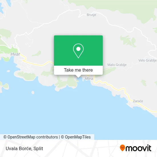 Uvala Borće map