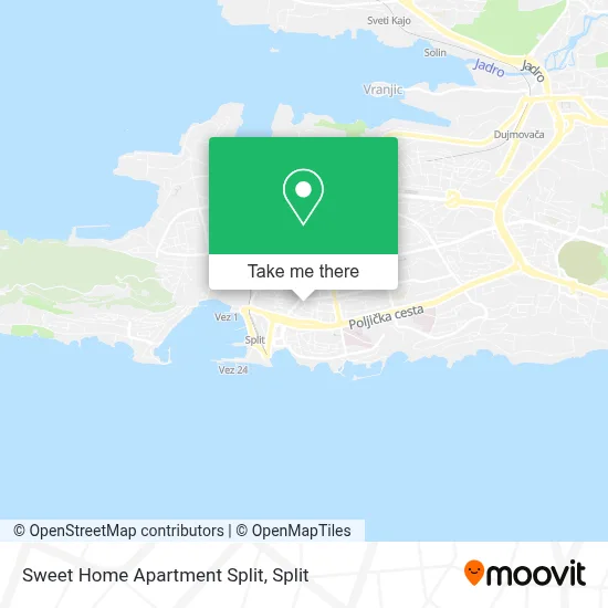 Sweet Home Apartment Split map