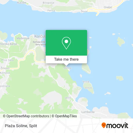 Plaža Soline map