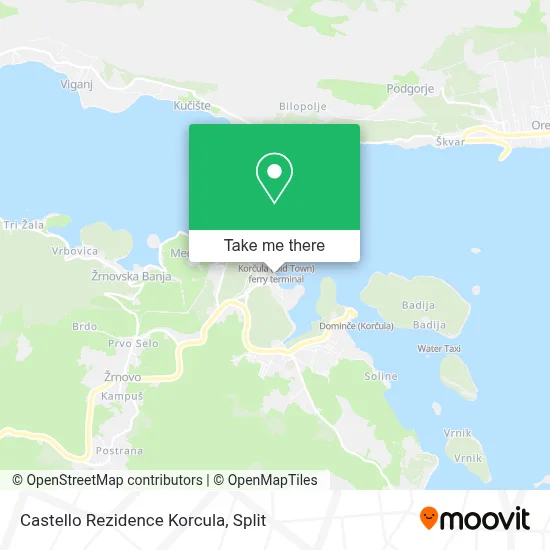 Castello Rezidence Korcula map