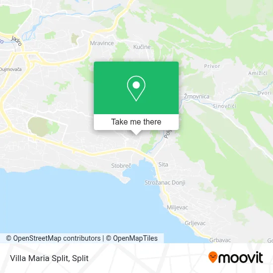 Villa Maria Split map