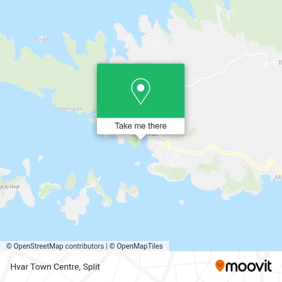Hvar Town Centre map