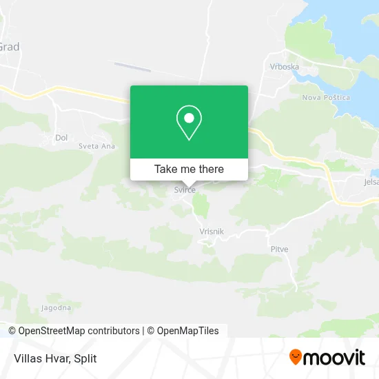 Villas Hvar map