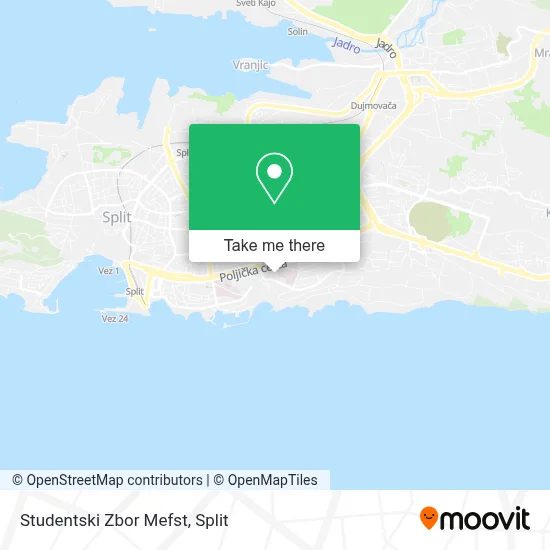 Studentski Zbor Mefst map