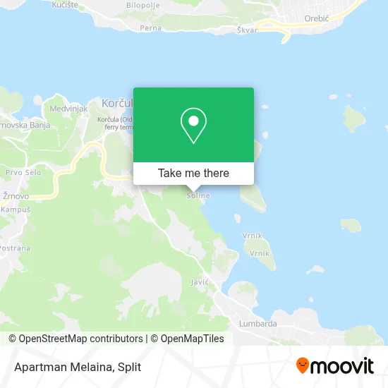 Apartman Melaina map
