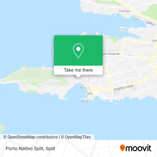 Porto Nativo Split map