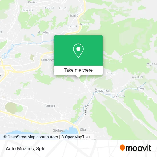 Auto Mužinić map