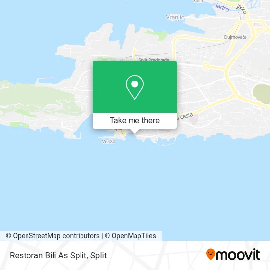 Restoran Bili As Split map
