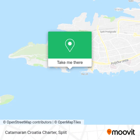 Catamaran Croatia Charter map