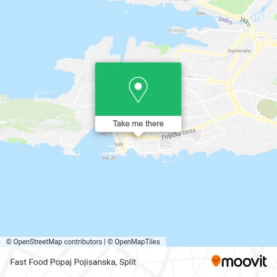 Fast Food Popaj Pojisanska map