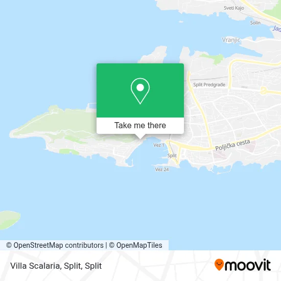 Villa Scalaria, Split map