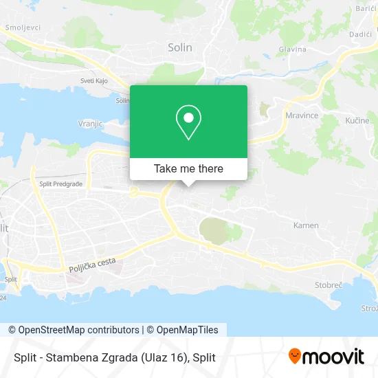 Split - Stambena Zgrada (Ulaz 16) map