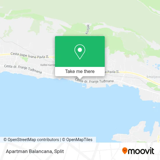 Apartman Balancana map