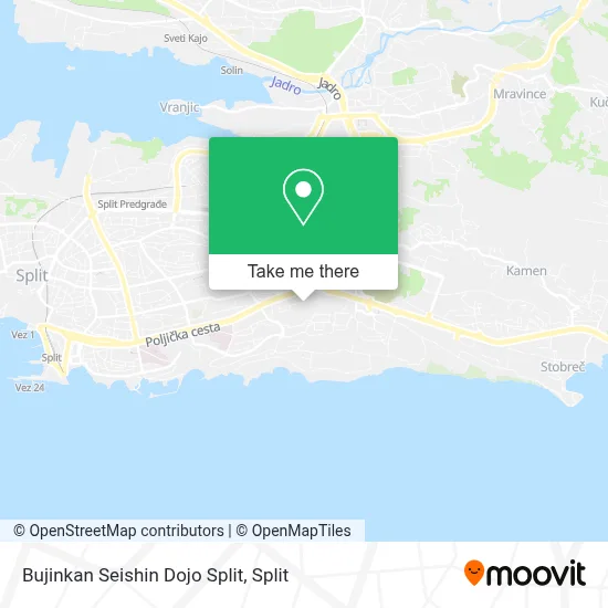 Bujinkan Seishin Dojo Split map