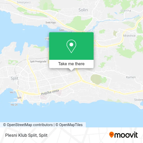 Plesni Klub Split map