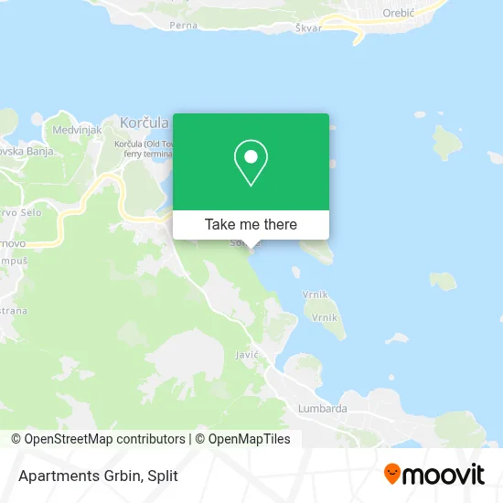 Apartments Grbin map