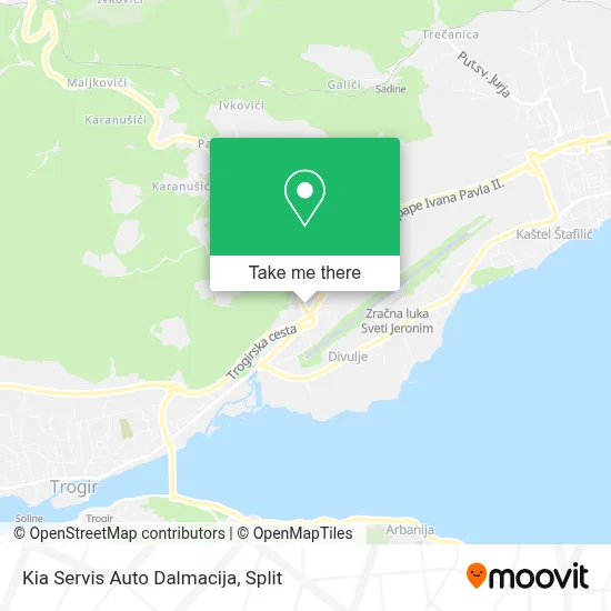 Kia Servis Auto Dalmacija map