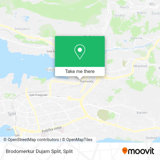 Brodomerkur Dujam Split map