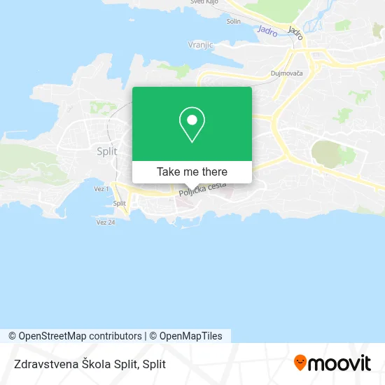 Zdravstvena Škola Split map
