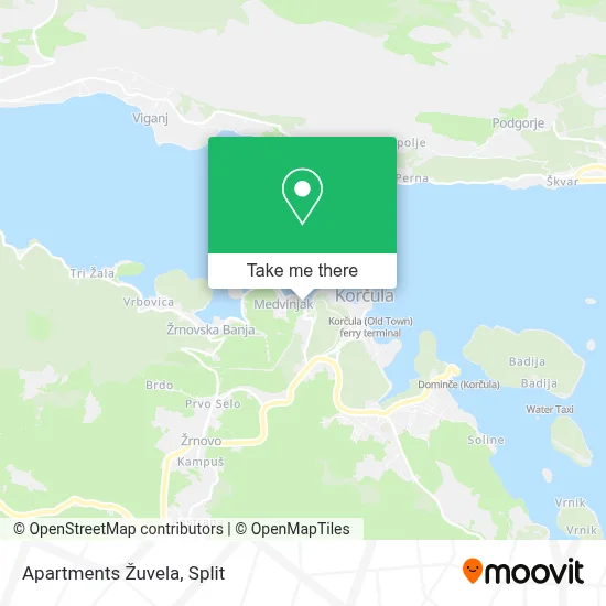 Apartments Žuvela map