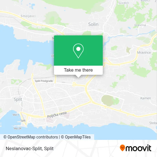 Neslanovac-Split map