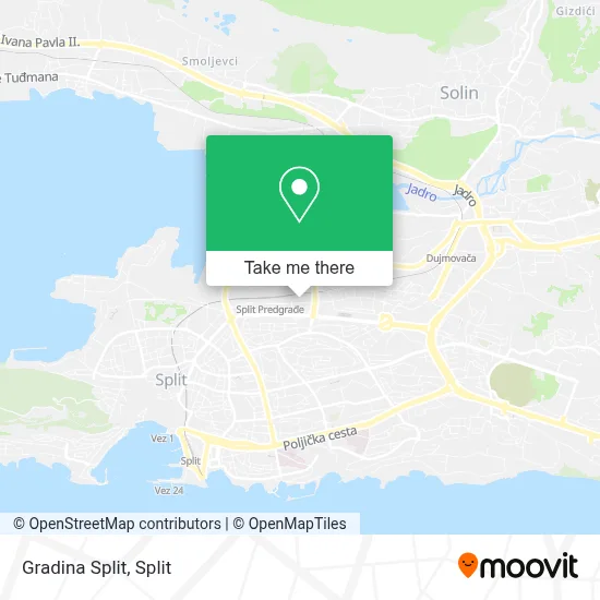 Gradina Split map