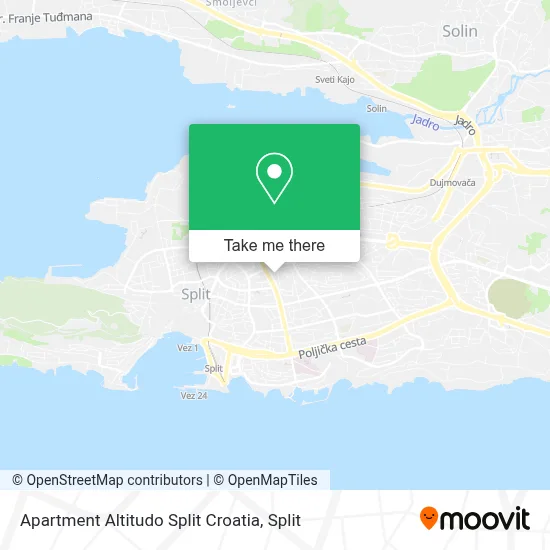 Apartment Altitudo Split Croatia map