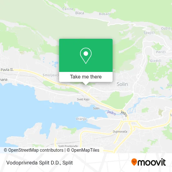 Vodoprivreda Split D.D. map