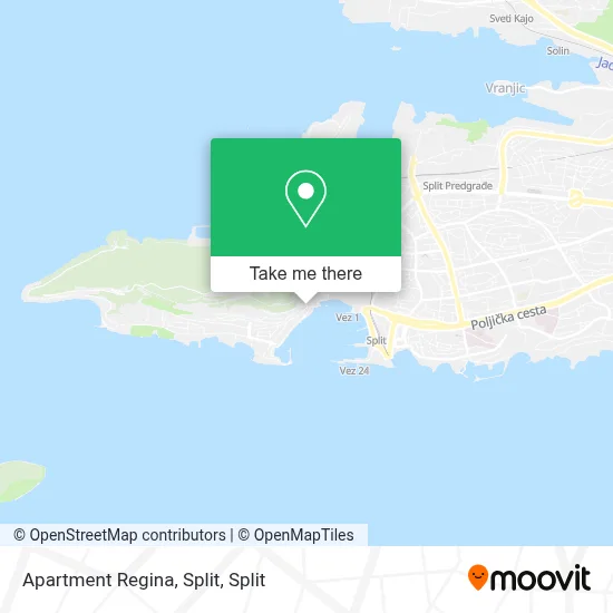 Apartment Regina, Split map
