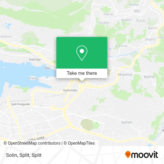 Solin, Split map