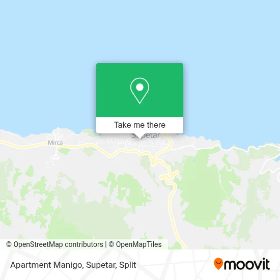 Apartment Manigo, Supetar map