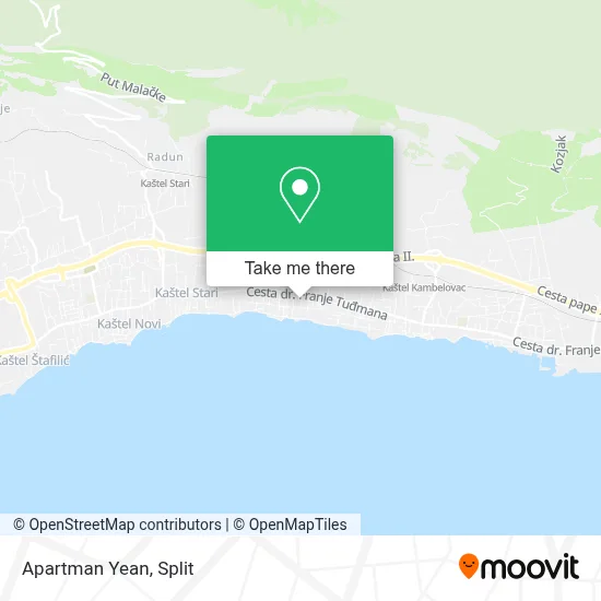Apartman Yean map