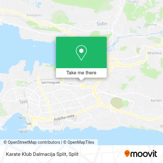 Karate Klub Dalmacija Split map