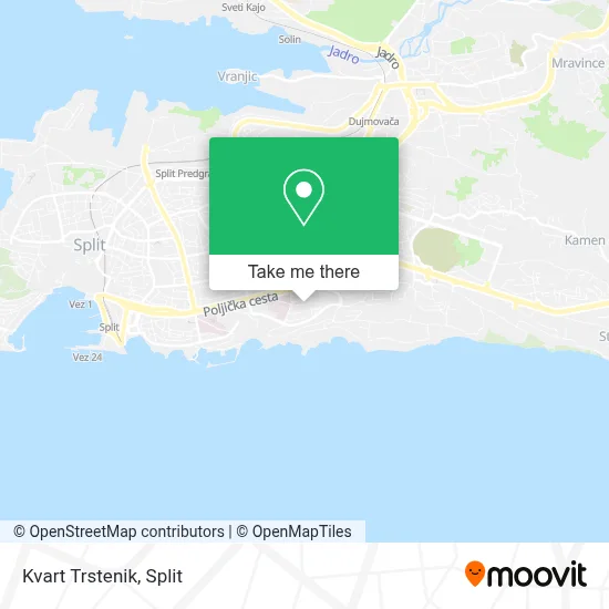 Kvart Trstenik map