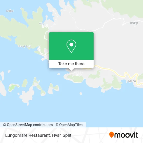 Lungomare Restaurant, Hvar map
