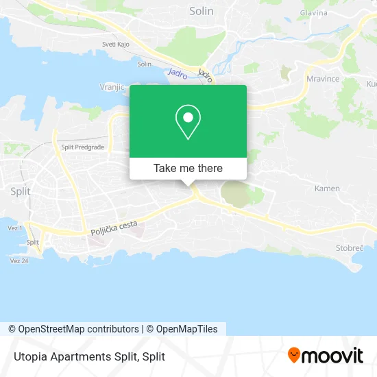 Utopia Apartments Split map